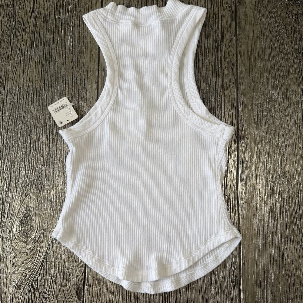 FREE PEOPLE MOVEMENT Wishful Ribbed Pocket Tank White Size Small - Picture 8 of 9